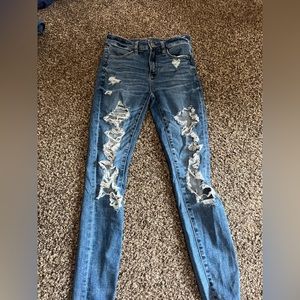 American eagle skinny dark wash denim jeans